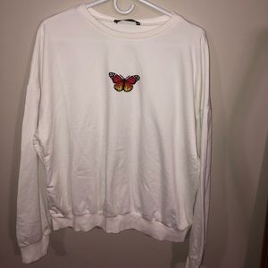 Cute long sleeve butterfly shirt/sweater